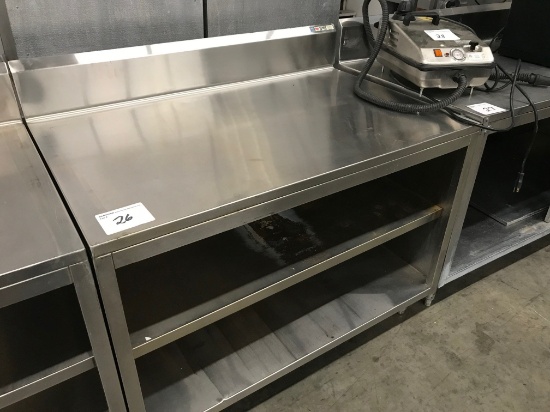 4' Stainless cabinet with backsplash