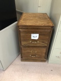 Oak, 2 drawer file cabinet