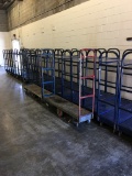 Blue 6 wheel stock carts