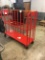Red rolling cart