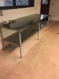 8' Stainless steel table with shelf