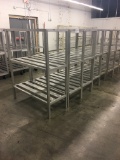 4' Three shelf aluminum cooler racks