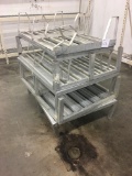 Single shelf aluminum cooler racks