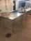 8' Stainless steel table with backsplash