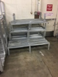 Single shelf aluminum cooler racks
