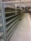 83' Center isle Lozier shelving, measured down middle