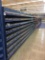 90' Center isle Lozier shelving, measured down middle