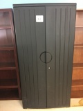 Black Rubbermaid cabinet