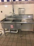 Stainless steel two bay sink
