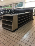 Low profile shelving display, 20' long