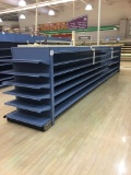 24' Center isle Lozier shelving, measured down middle