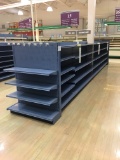 24' Center isle Lozier shelving, measured down middle