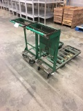 (2) Green six wheel carts