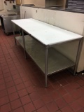 8' Polytop table with shelf
