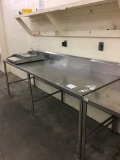 8' Stainless steel table