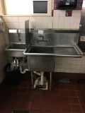One bay sink with hand sink