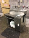 Stainless steel receiving desk