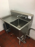 One comp sink with drainboard