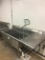 Stainless two bay sink with drainboard