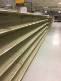 Kent 76' Gondola shelving, measured down middle