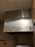 Stainless updraft hood over steamer