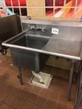 Stainless one bay sink