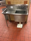 Stainless one bay sink