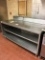 6' Stainless steel cabinet with backsplash and shelves