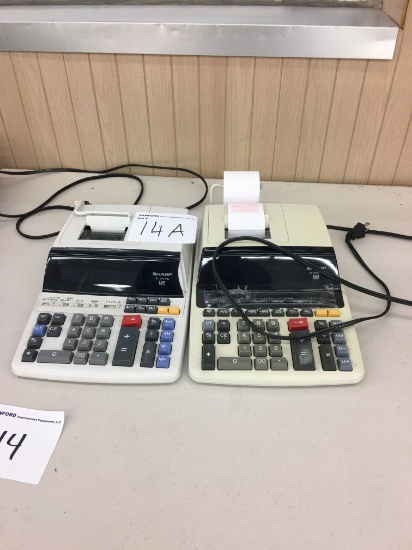 Sharp calculators, sold as one bid