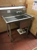 Stainless one bay sink