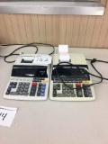 Sharp calculators, sold as one bid