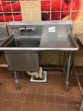 Stainless one bay sink