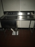 Stainless one bay sink with drainboard