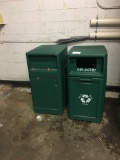 Green recycle cans