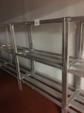 (9) Three shelf cooler racks, your bid X 9