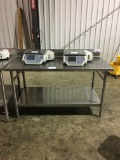 5' Stainless steel table