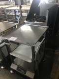 Stainless steel slicer stand on casters