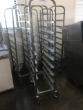 (4) Rolling meat tray racks