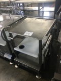 Stainless steel slicer stand on casters