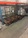 Brown 6 wheel carts