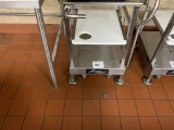 Stainless slicer table on casters