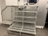 Aluminum one shelf cooler racks