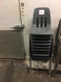 (10) Stack chairs.  Sold as one bid