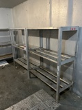 (9) 4' Three Shelf Cooler Racks.  Selling choice of (9)