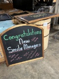 (2) Chalkboard and Display Barrell, sold as one lot