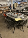 Steel Outdoor Table and  and Six Chairs