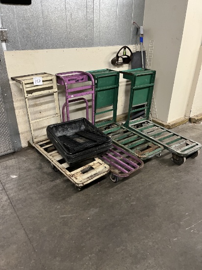 (4) Rolling Produce Carts