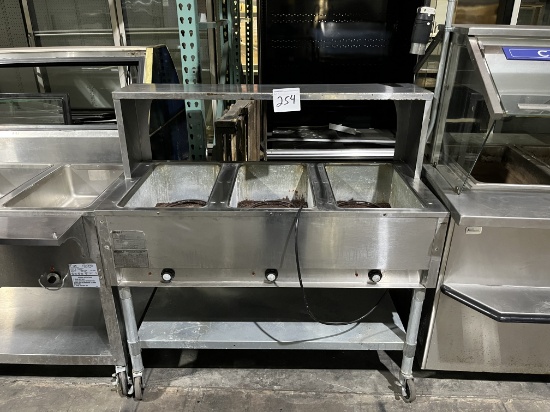 Three hole steam table