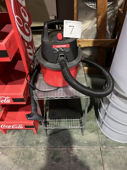 Shop vacuum and Metro rack