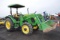 JD 5325 W/ 553 LOADER AND QUICK ATTACH BUCKET, 726 HRS,4WD, WHEEL WEIGHTS,